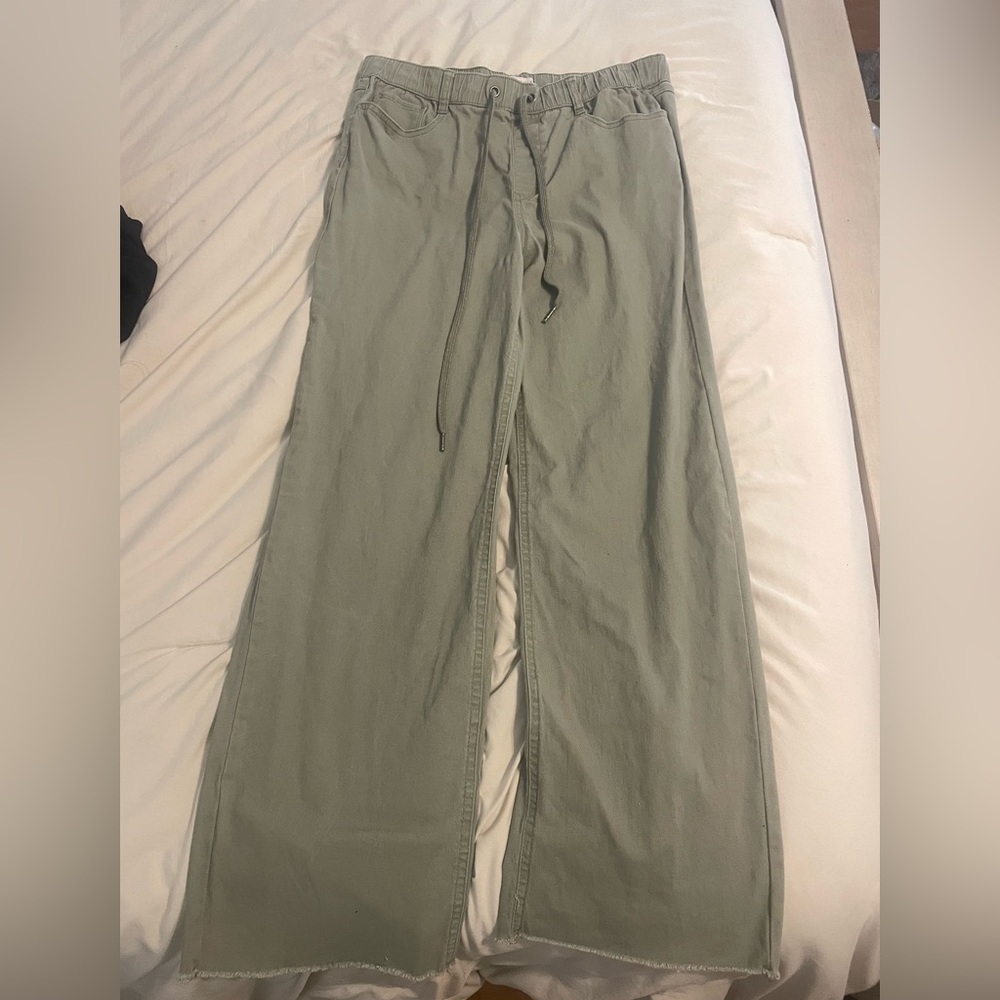 Sincerely Jules Sage Green Straight Leg Pants